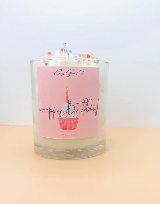 Happy Birthday! Cake scented soy wax candle