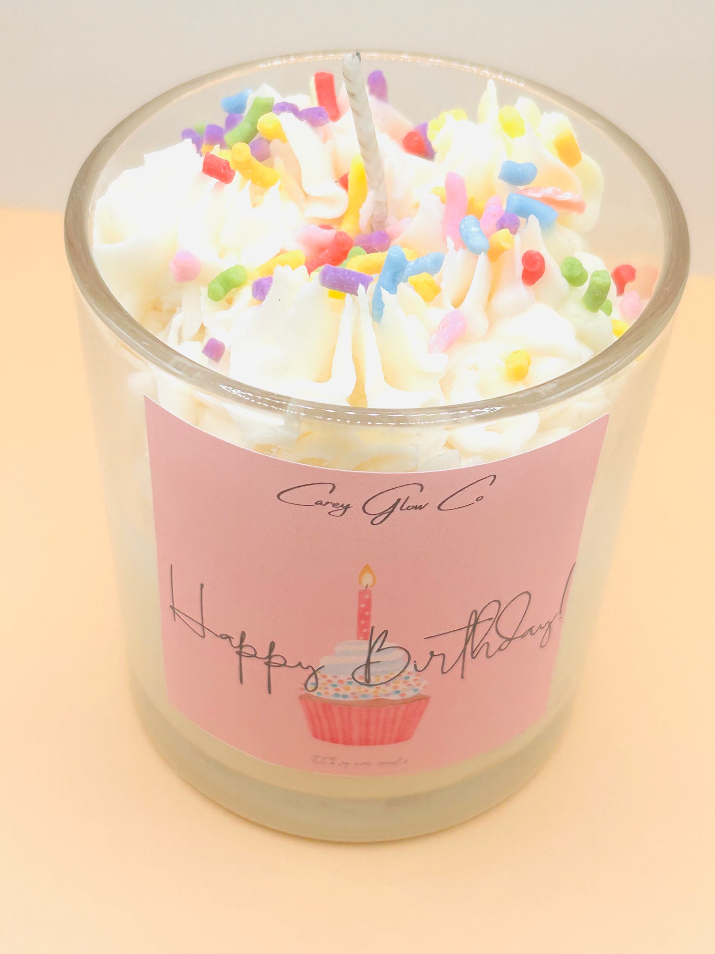 Happy Birthday! Cake scented soy wax candle